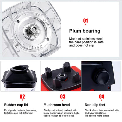 High-Power Commercial Blender 2L